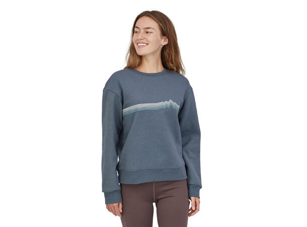 W Ridge Rise Stripe Up Crew Sweatshirt