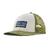 P-6 Logo LoPro Trucker Hat White w/Buckhorn Green OS (One Size) 