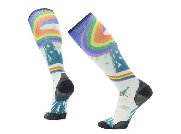 Ski ZC Rainbow Trails Print OTC Socks 