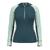 W CL Thermal Merino BL 1/2 Zip Hoodie Twilight Blue-Arctic Green S 